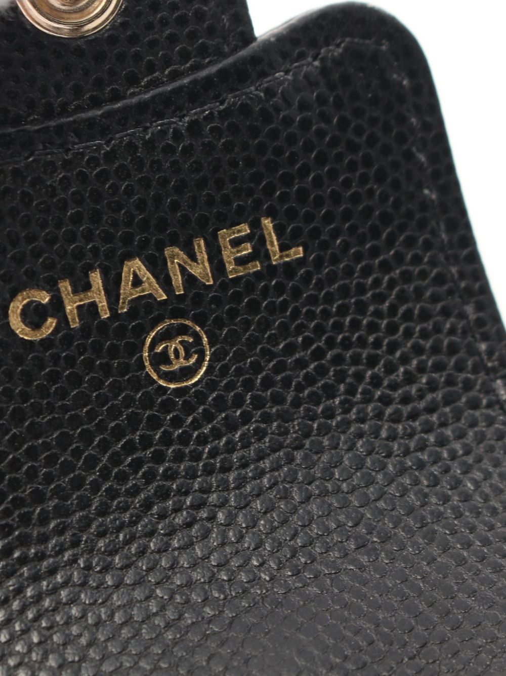 Chanel Pre-owned 2020-2021 CC-logo Quilted Earphone Case - Black