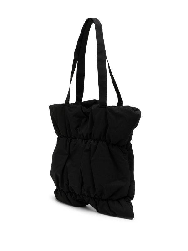 Y's Polka-Dot Padded Tote Bag - Black