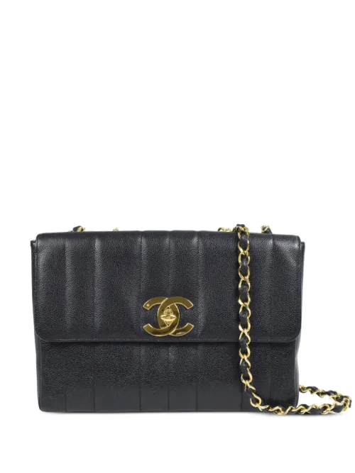 Sac porté épaule Jumbo Mademoiselle à rabat (1995) - CHANEL Pre-Owned - Modalova