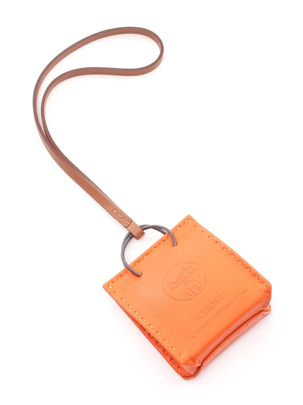 Hermès 2021 pre-owned leren tassenbedel - Oranje