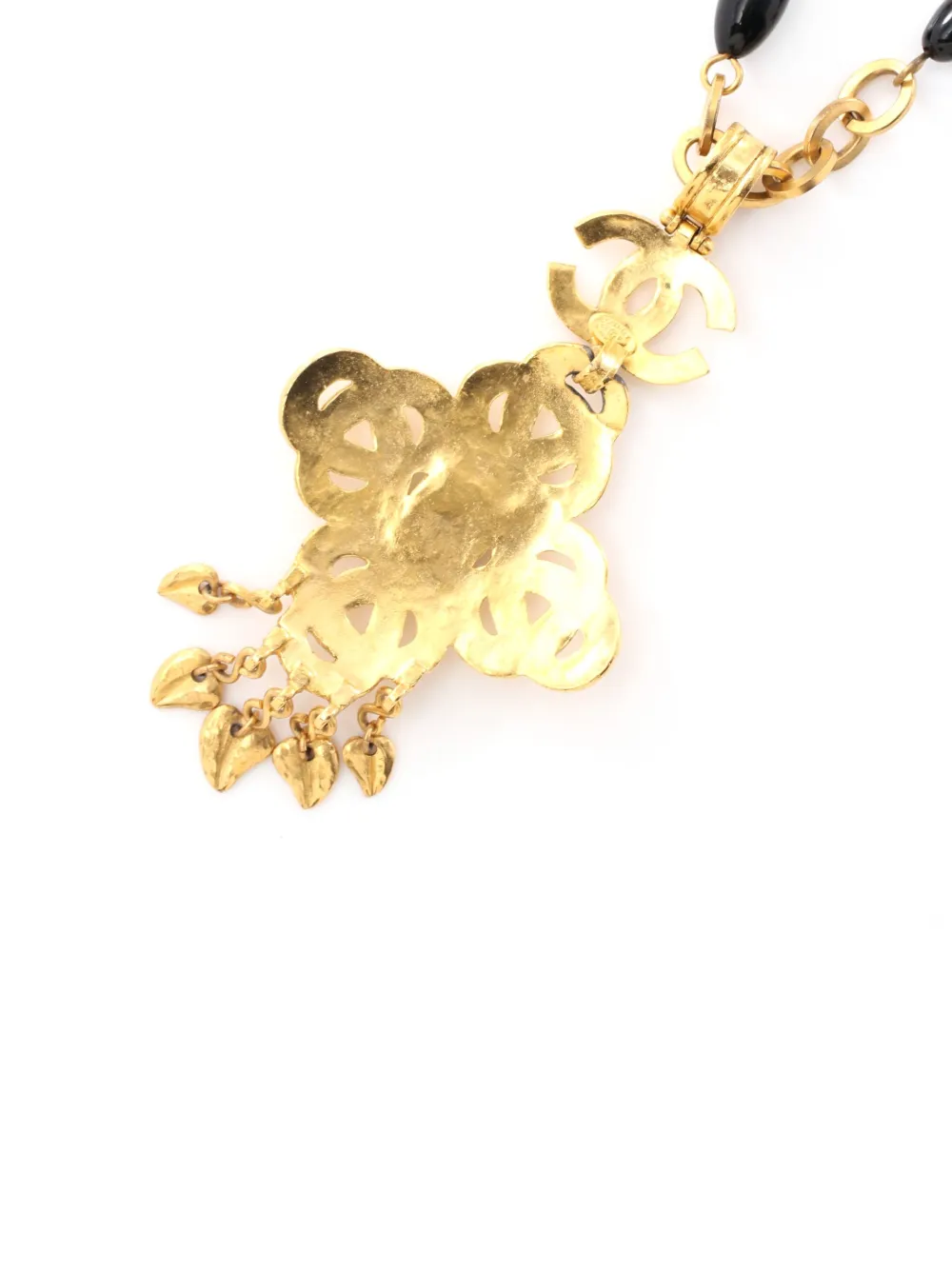 CHANEL Pre-Owned x Gripoix 1995 halsketting met CC-hanger - Goud