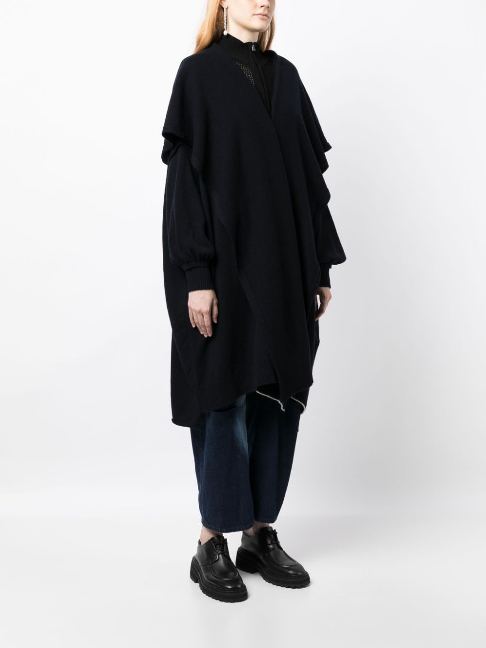 Shop Y's Layered Oversized Coat In Blue
