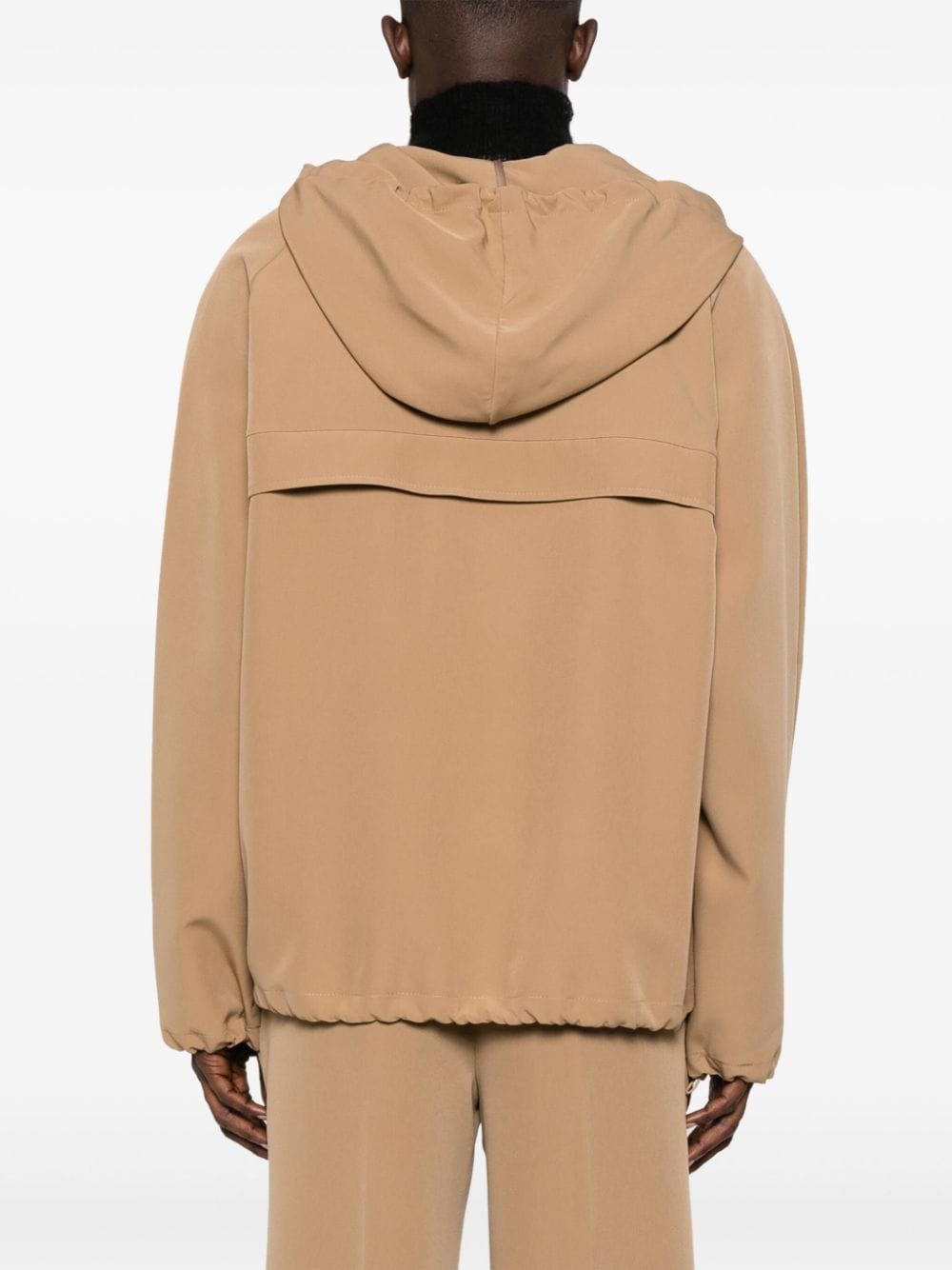 Shop Patrizia Pepe Logo-patch Stand-up Collar Sweatshirt In Nude