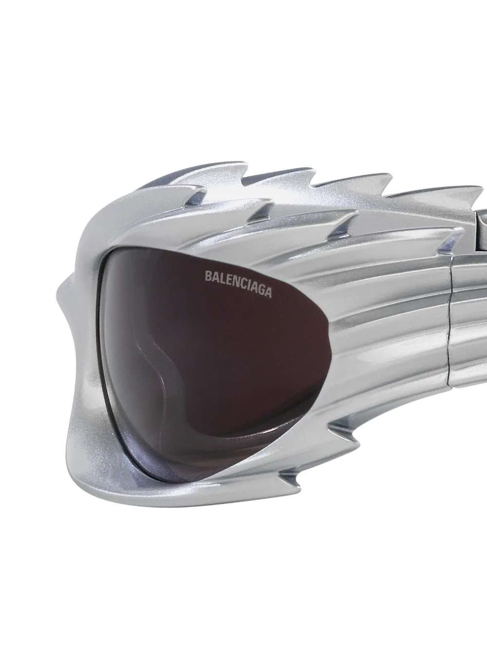 BALENCIAGA SPIKE OVAL-FRAME SUNGLASSES