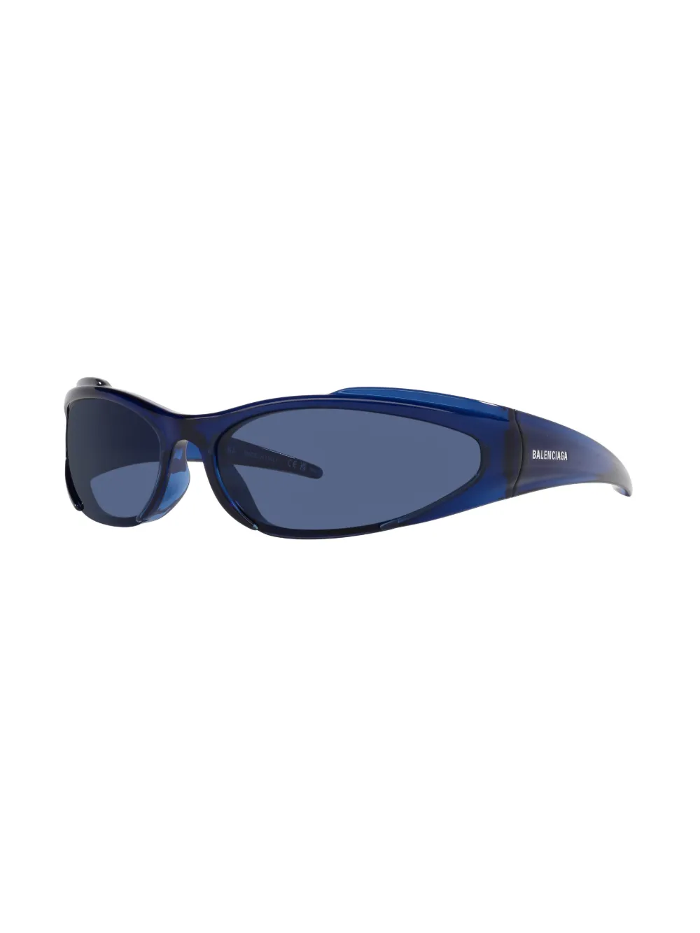 Shop Balenciaga Reverse Xpander Rectangle-frame Sunglasses In Blau