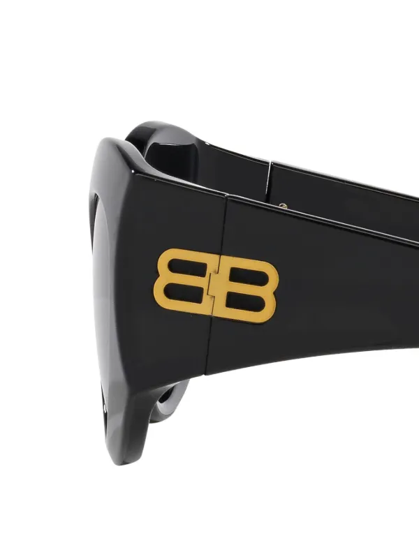 Balenciaga Gold Frame Sunglasses with Black Lenses BB0096S Sunglasses - Balenciaga Authorized Retailer  main image 4
