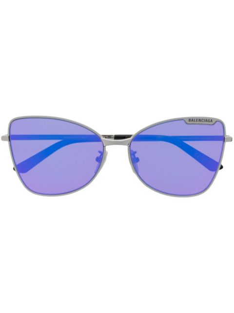 Balenciaga Eyewear logo-plaque butterfly-frame sunglasses Men