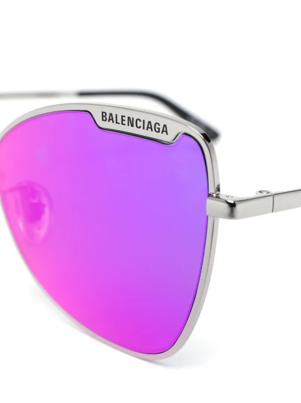 Balenciaga Eyewear バタフライフレーム サングラス | シルバートーン 