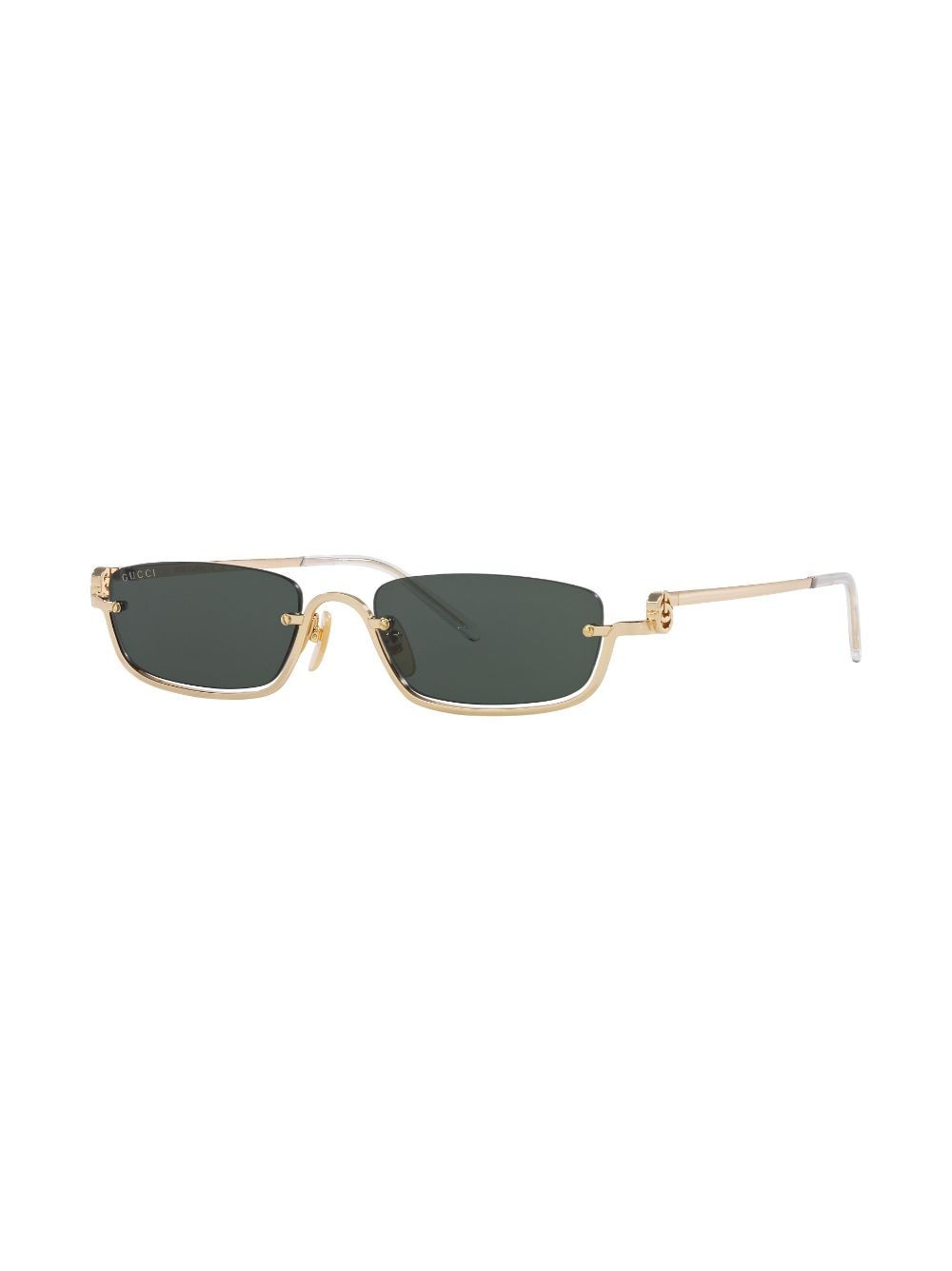 Gucci Eyewear Double G half-rim frame sunglasses - 2300J1 GOLD