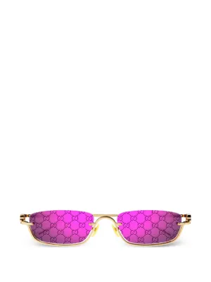 Gucci Eyewear oval-frame Sunglasses | Gold | FARFETCH IN