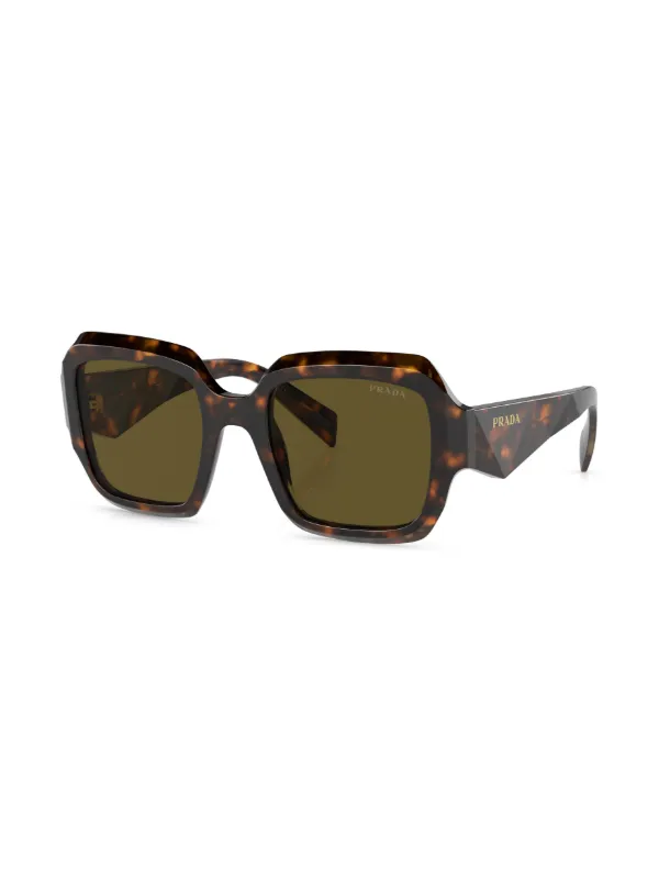 Prada Eyewear tortoiseshell-effect square-frame Sunglasses | Green