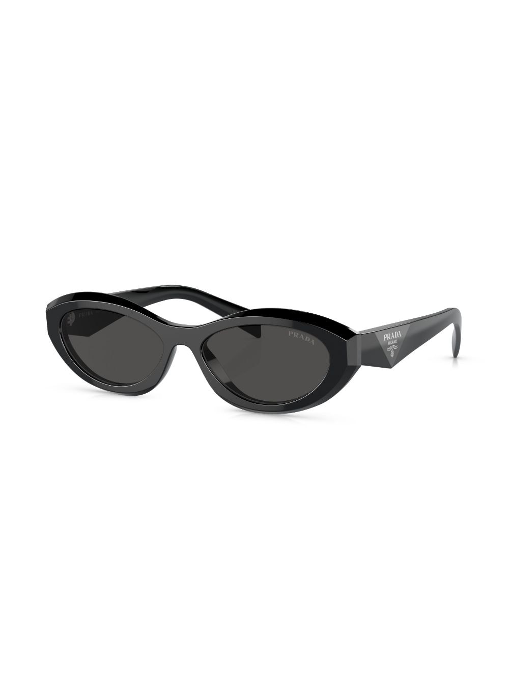 Prada Eyewear Zonnebril met rond montuur - Zwart