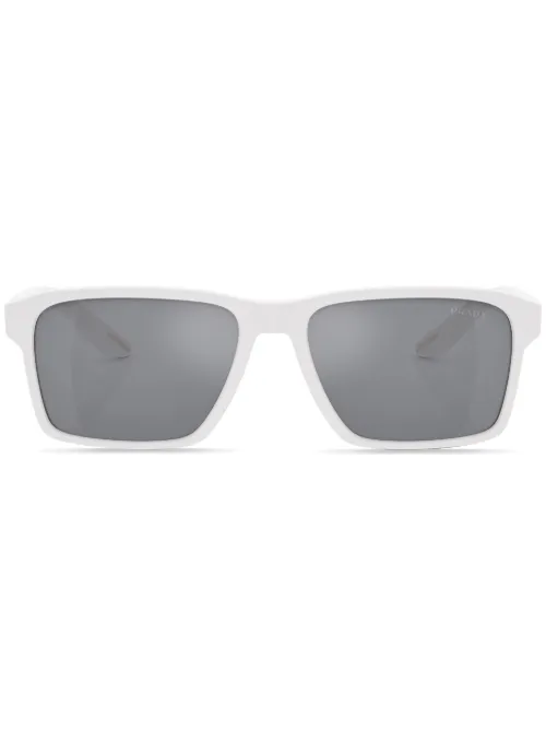 Lunettes de soleil carrées à logo imprimé - Prada Eyewear - Modalova
