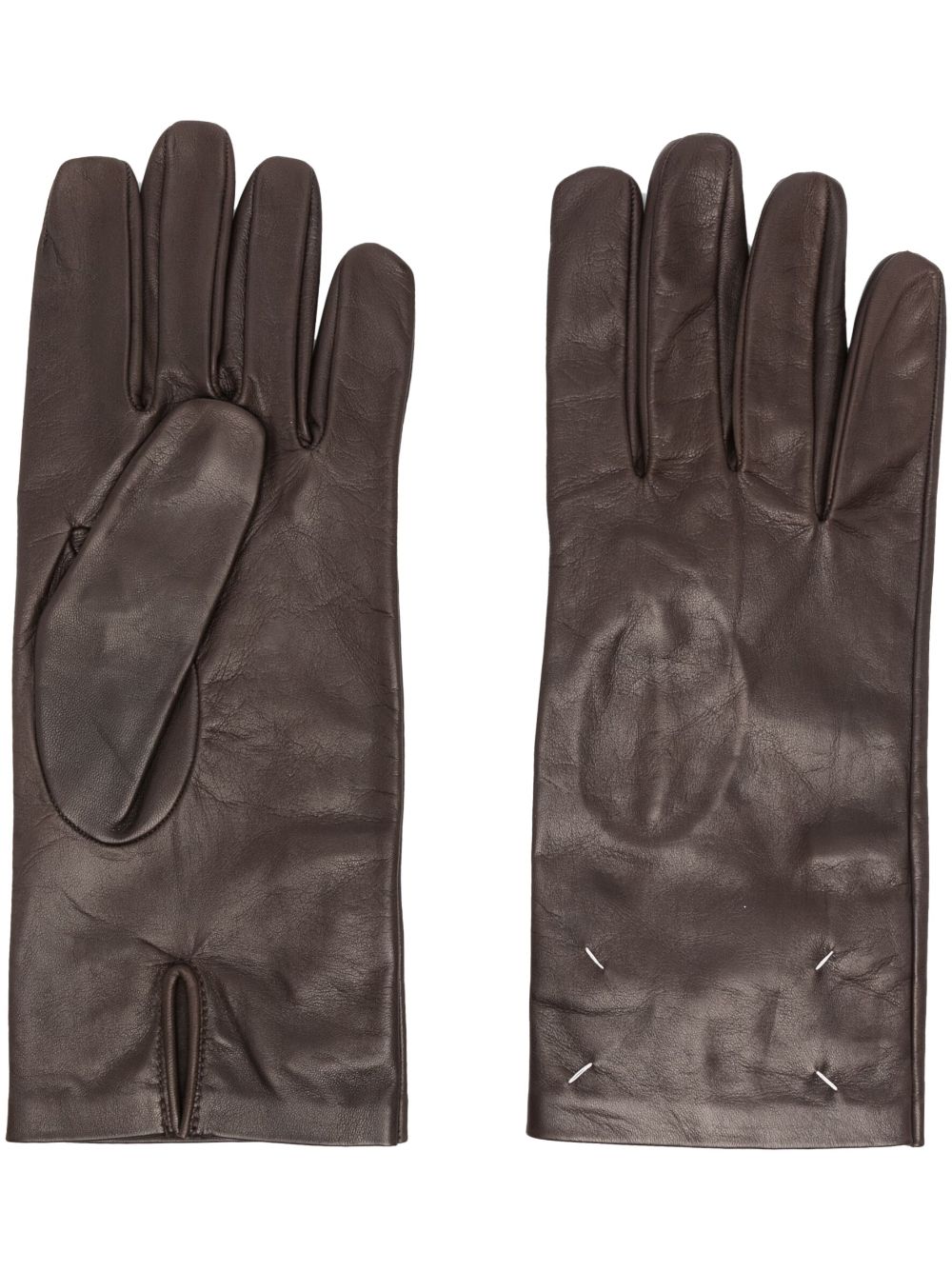 four-stitch leather gloves