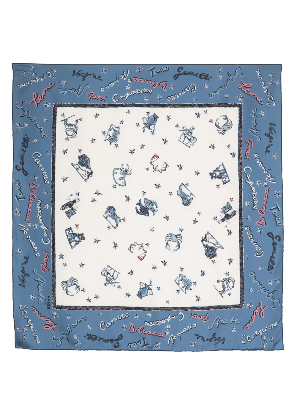FENDI Zijden sjaal Blauw