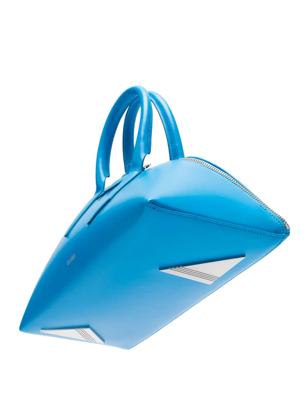 The Attico 24H leren shopper Blauw