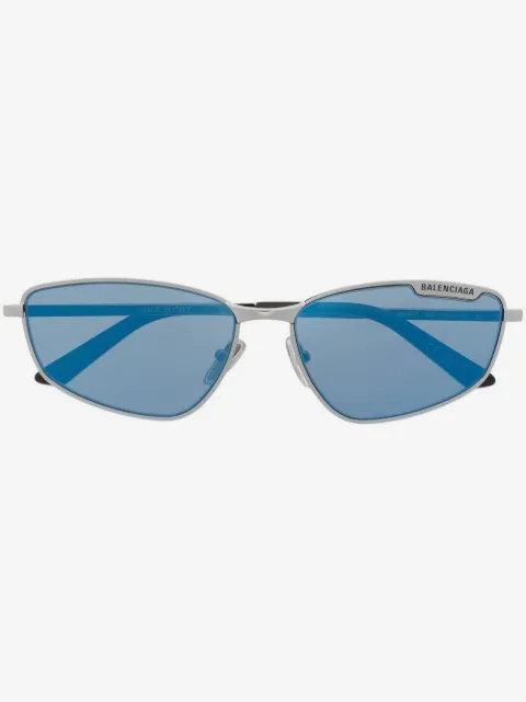 Balenciaga Eyewear logo-engraved rectangular-frame sunglasses