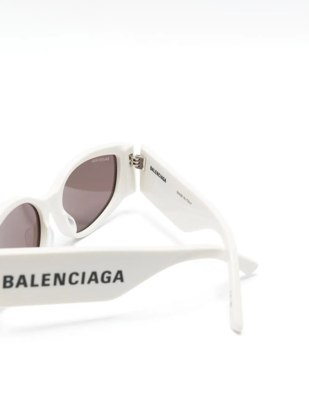 Balenciaga Eyewear logo-print oval-frame sunglasses Men