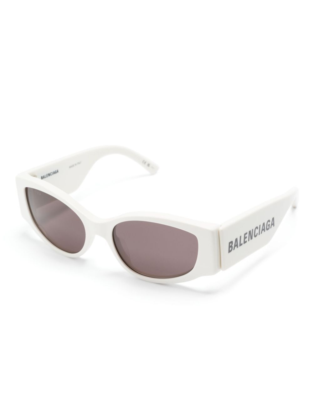 Balenciaga Eyewear logo-print oval-frame sunglasses Men