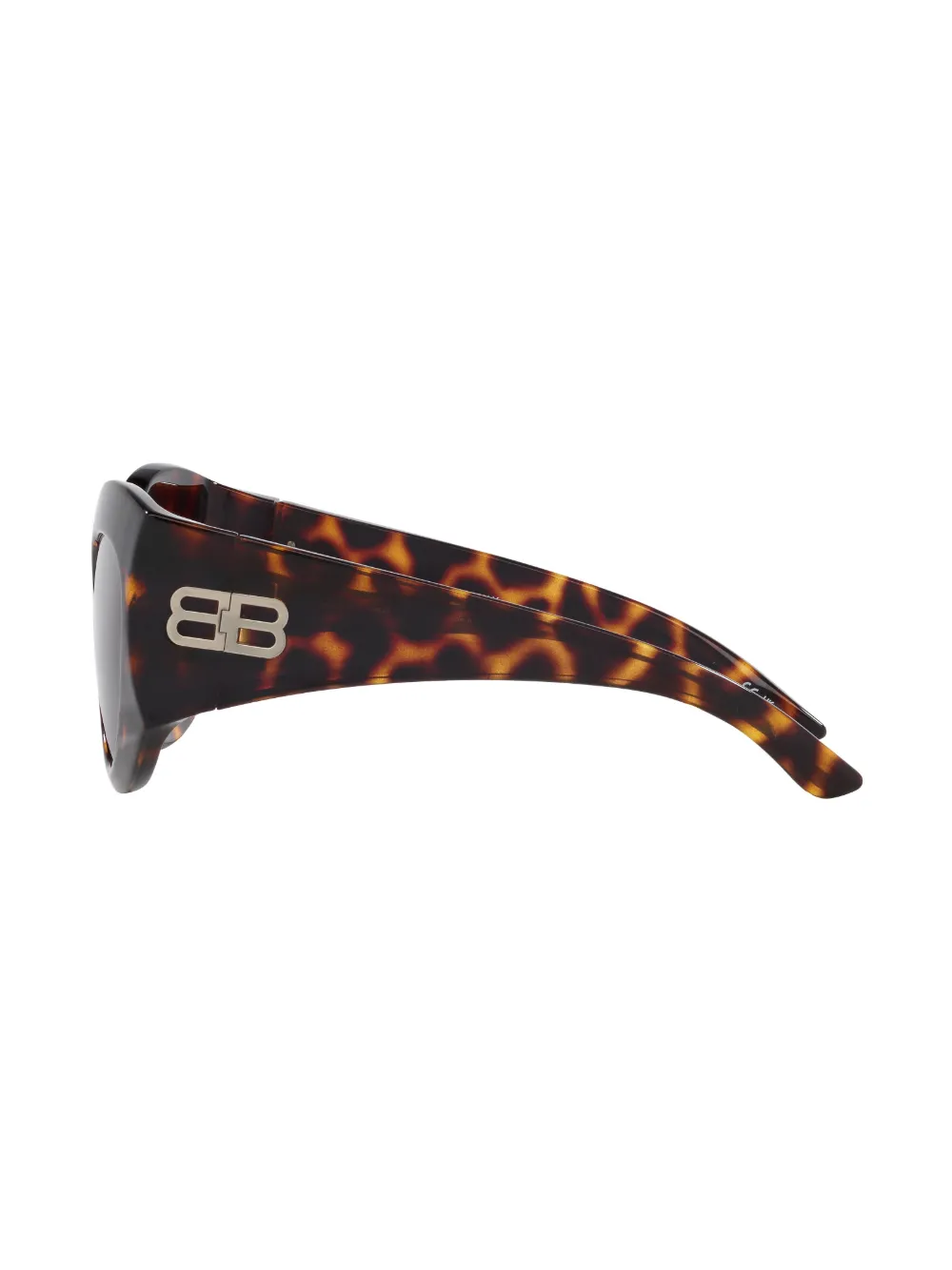 Balenciaga Tortoiseshell-effect Oversize-frame Sunglasses In Brown