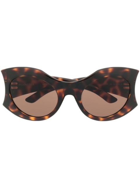 Balenciaga Eyewear Hourglass tortoiseshell-effect oversize-frame sunglasses Women