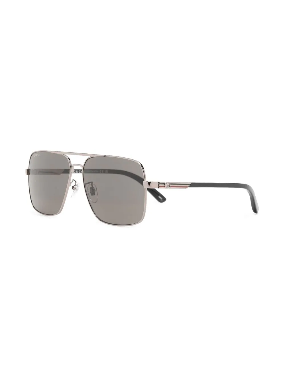 Gucci Eyewear Zonnebril met piloten montuur Zilver