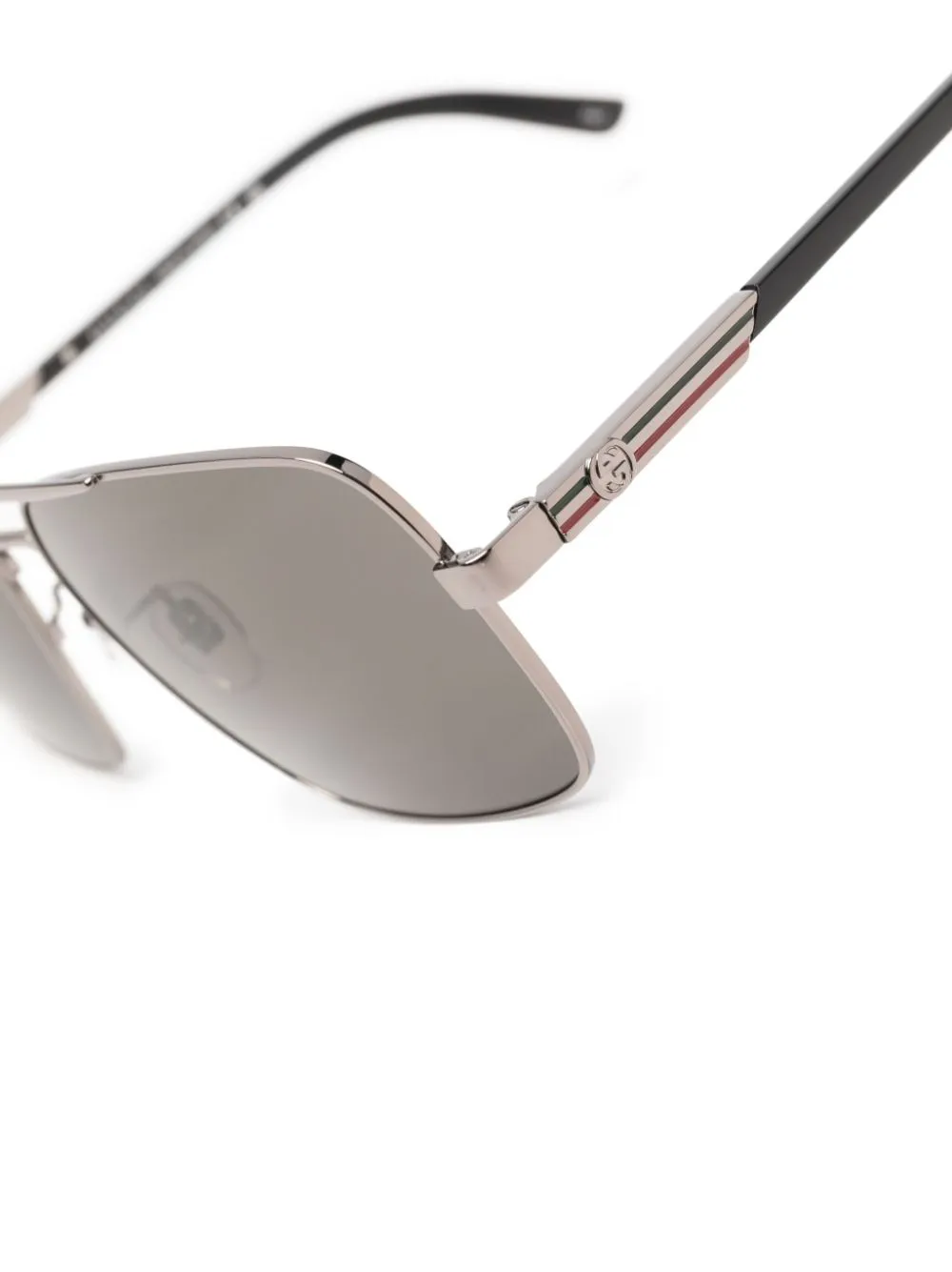 Gucci Eyewear Zonnebril met piloten montuur Zilver