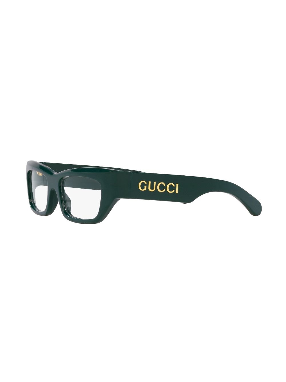 Gucci Eyewear Logo Plaque Rectangle Frame Glasses Farfetch