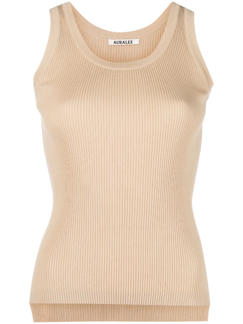 AURALEE RIBBED SLEEVELESS COTTON TOP