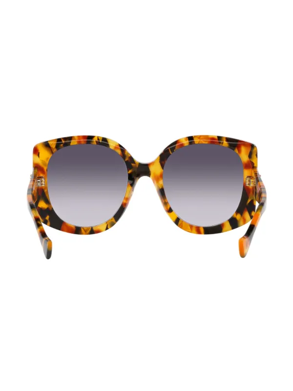 Gucci Women s Tortoiseshell Effect Oversized Frame Sunglasses