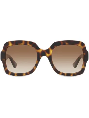 Gucci Eyewear logo-print Sunglasses | Brown | FARFETCH ZA