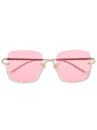 Gucci Eyewear square-frame Sunglasses | Gold | FARFETCH ID display picture 1
