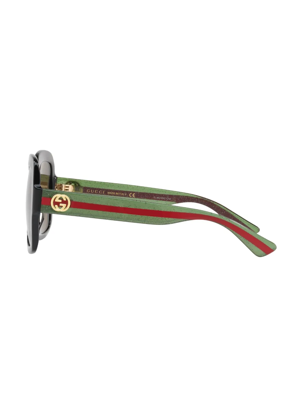 Gucci Web-stripe Square-frame Sunglasses In Black