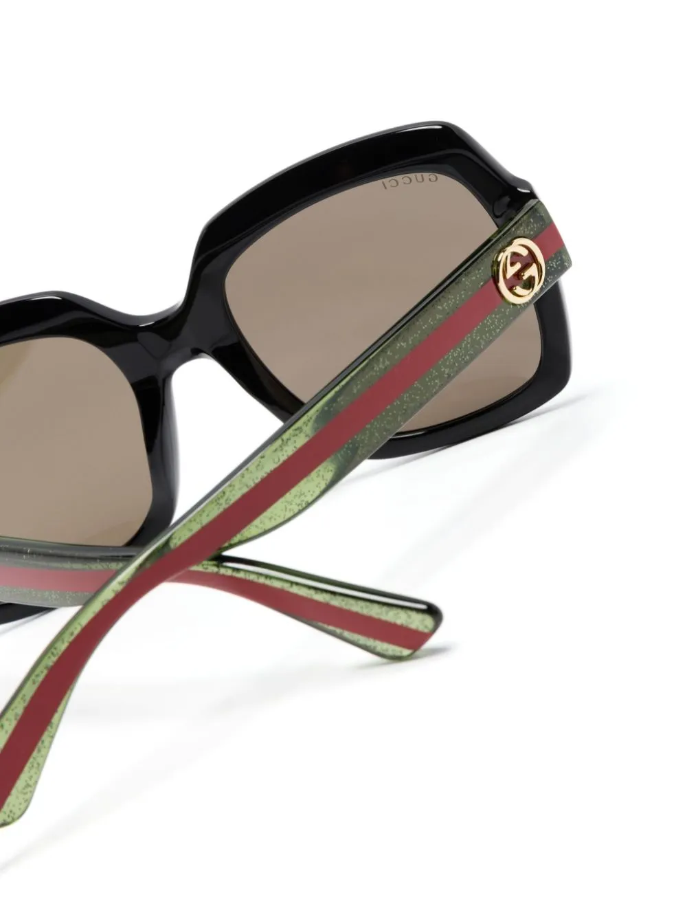 Gucci Eyewear Zonnebril met D-montuur Zwart