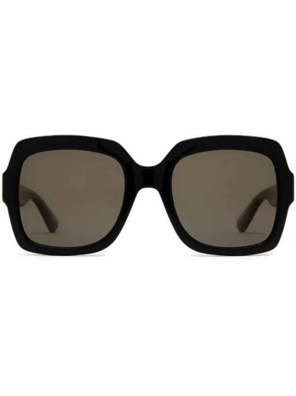 GUCCI グッチ　サングラス　ウェブストライプ Gucci Eyewear ウェブストライプ スクエアフレーム サングラス