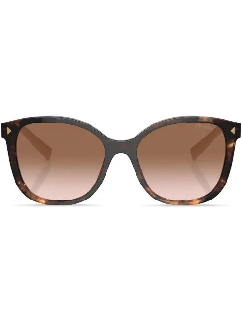 Lunettes de soleil à effet écailles de tortue - Prada Eyewear - Modalova