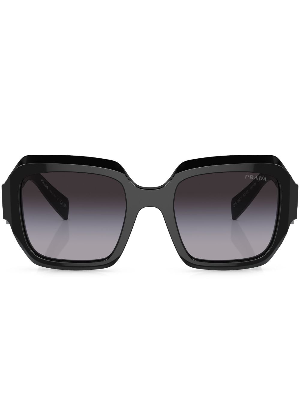 Prada Logo-print Oversize-frame Sunglasses In Black
