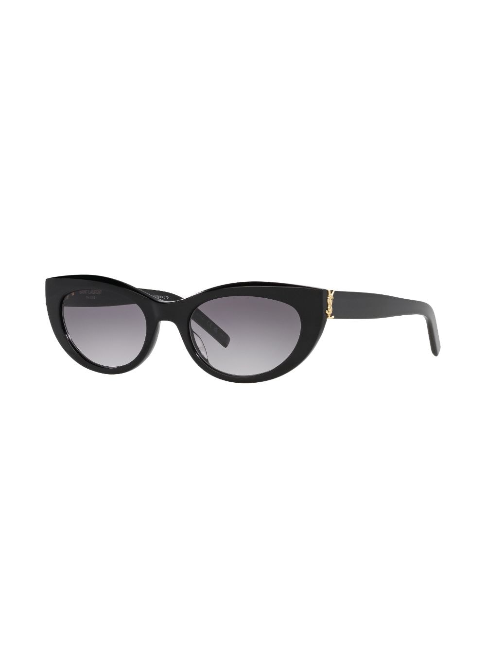 Shop Saint Laurent Sl M115 Rounded Cat-eye Sunglasses In Schwarz