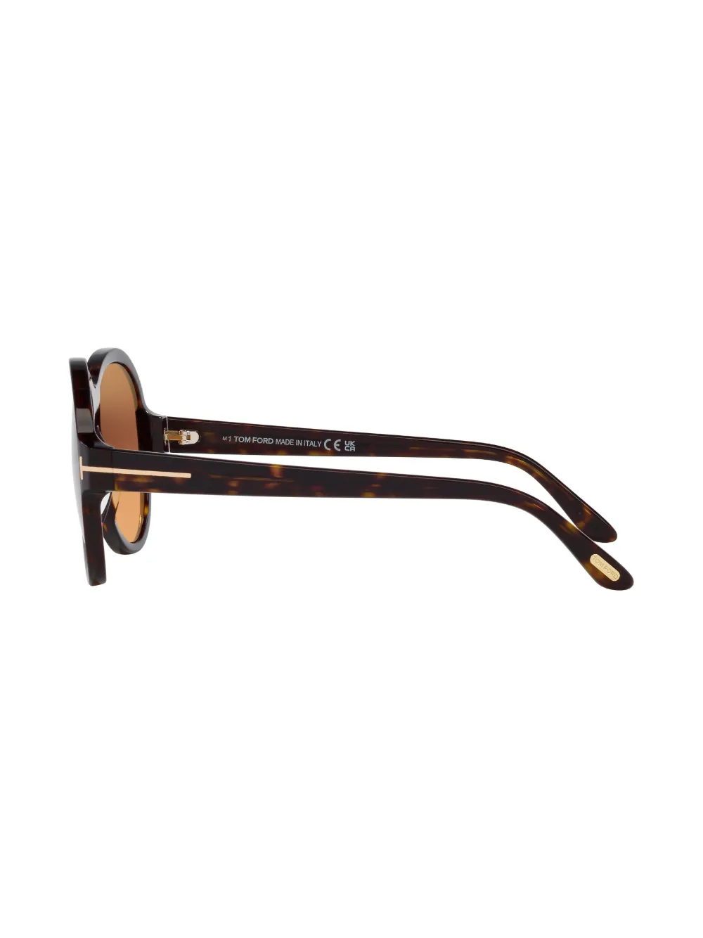 TOM FORD Eyewear Zonnebril met rond montuur Groen