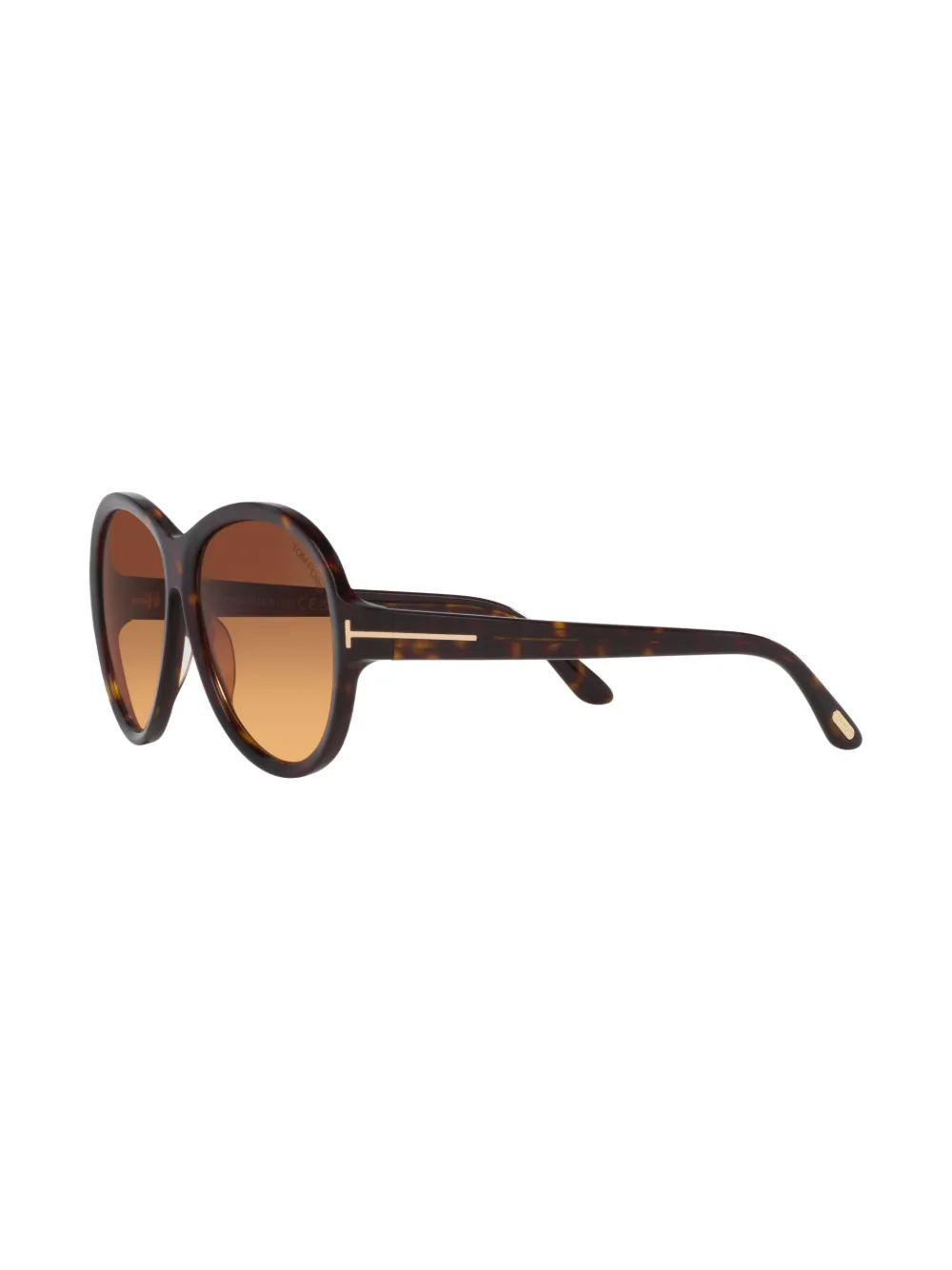 TOM FORD Eyewear Zonnebril met rond montuur Groen