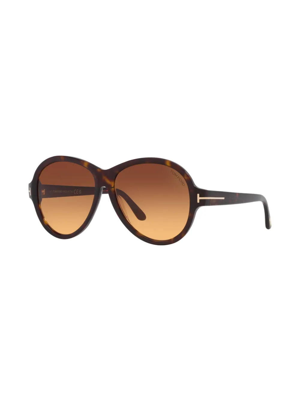 TOM FORD Eyewear Zonnebril met rond montuur - Groen