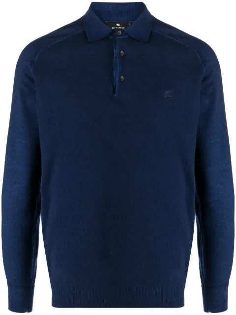 ETRO logo-embroidered knitted polo shirt