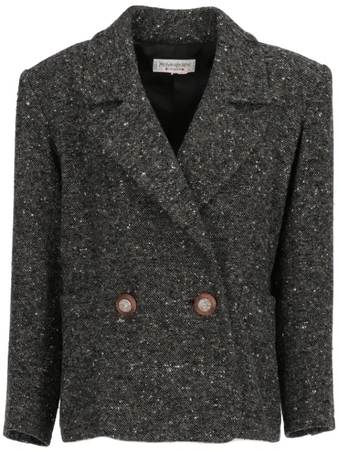 Saint Laurent Pre-Owned 1980 marbled wool jacket