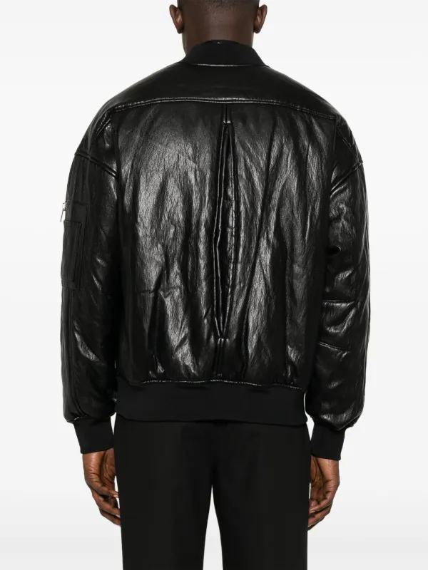 Patrizia Pepe Coated Oversized Bomber Jacket | Black | FARFETCH