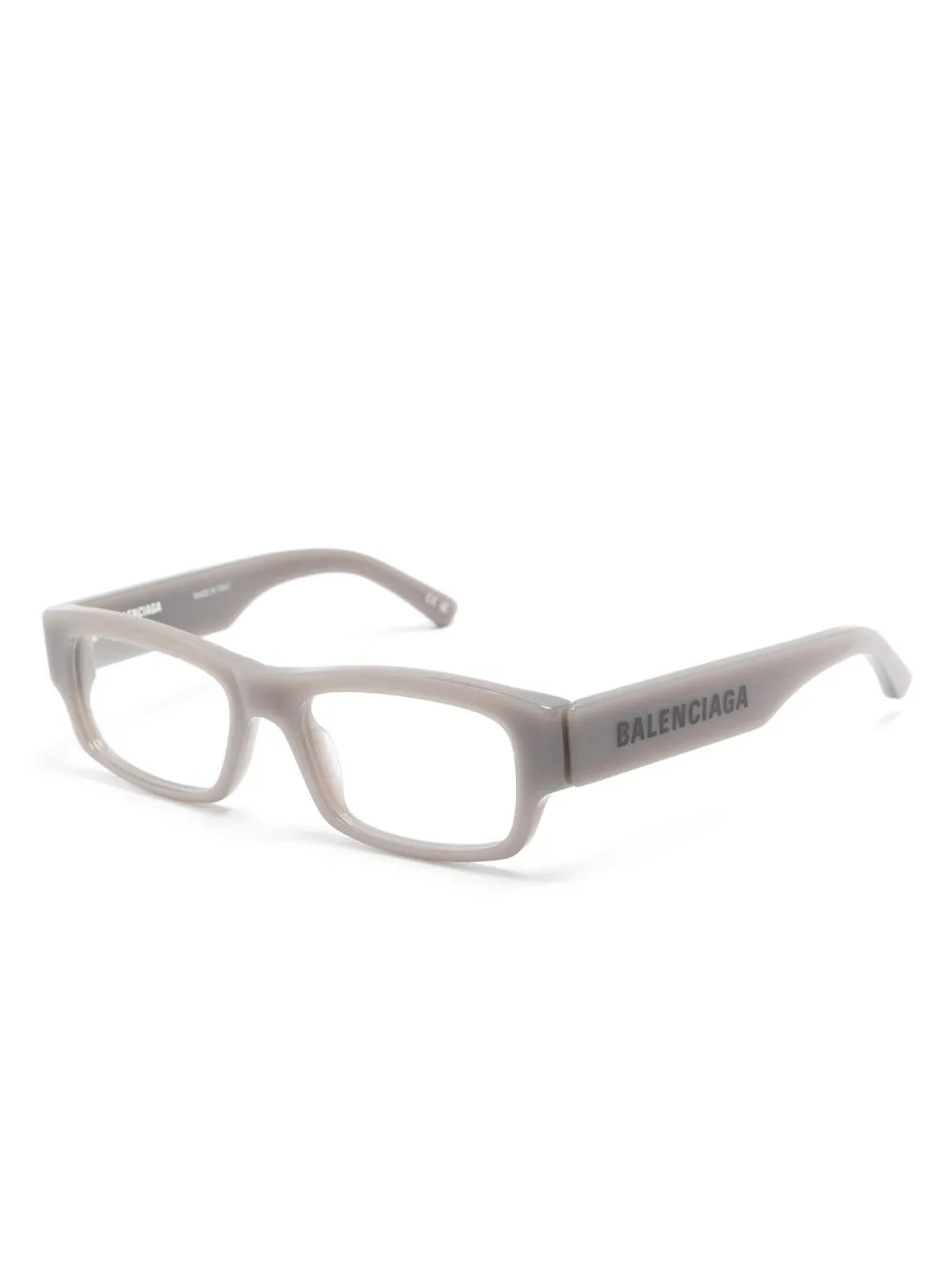 Affordable Balenciaga Eyewear logo-print rectangle-frame glasses Women