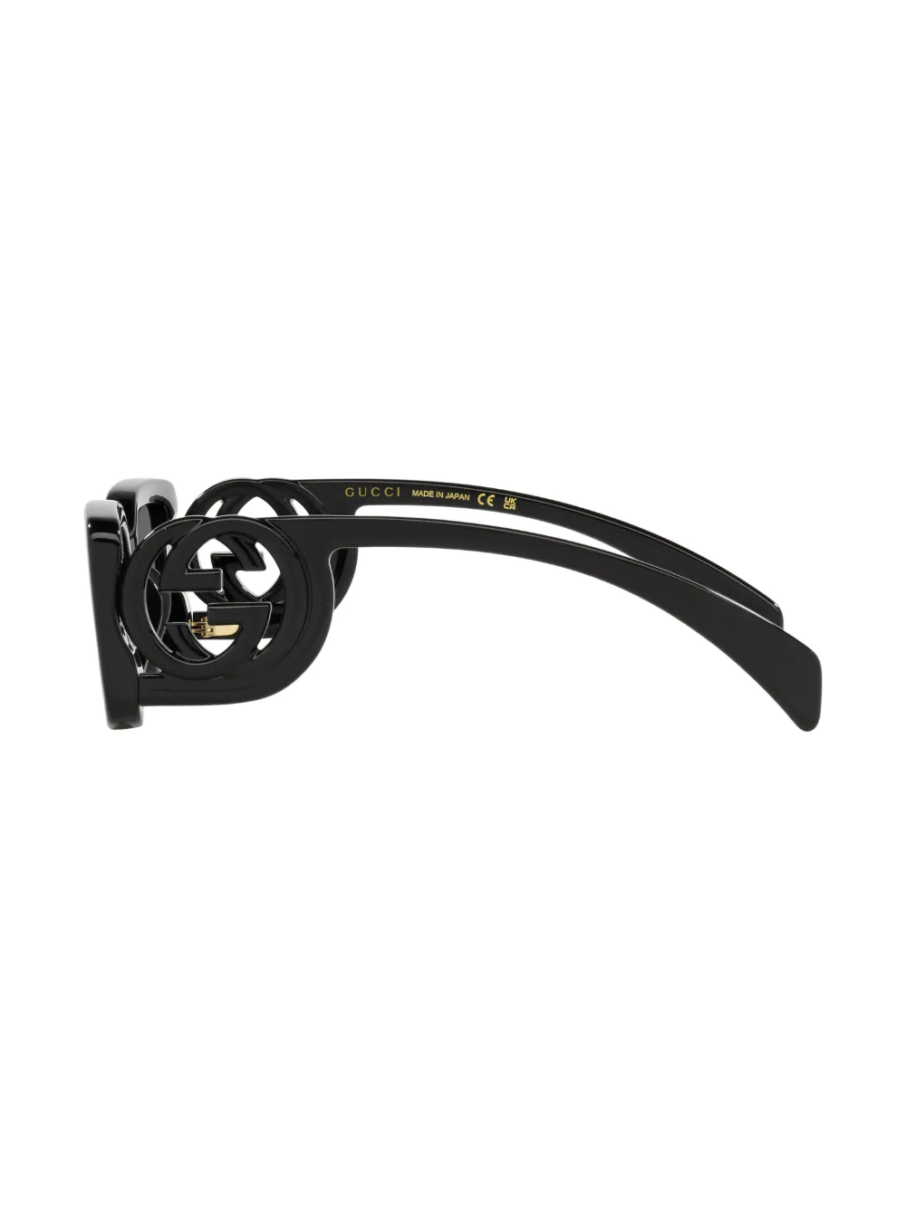 Gucci Eckige Sonnenbrille Mit Gg In Schwarz