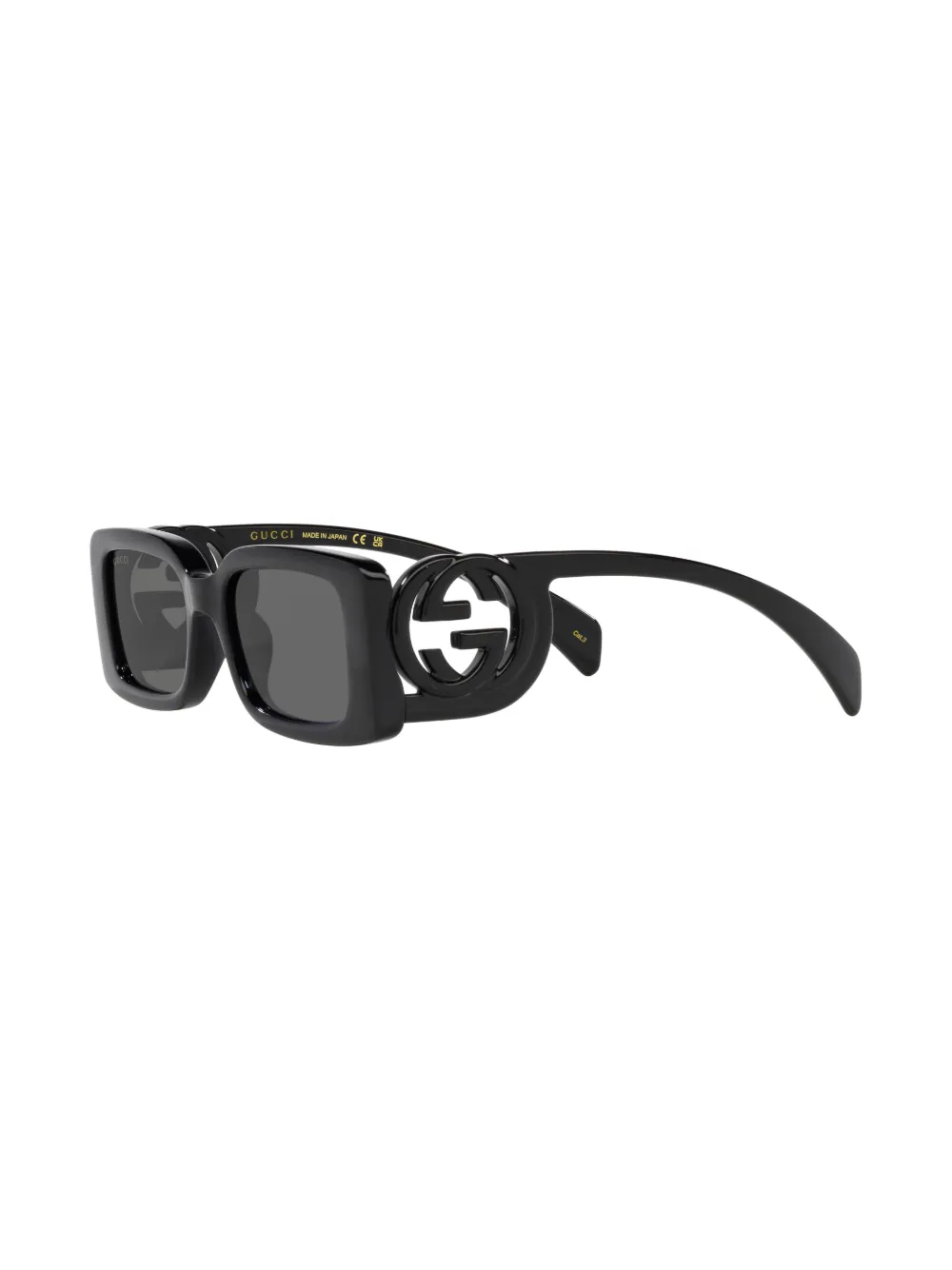 Gucci Eckige Sonnenbrille Mit Gg In Schwarz