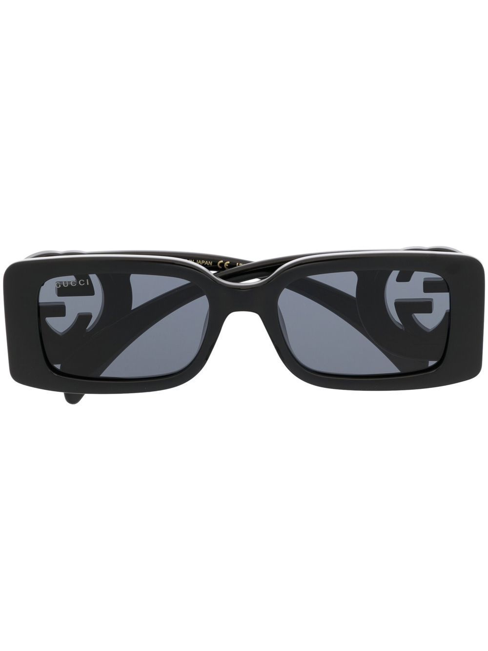 Gucci Eyewear - Interlocking G rectangle-frame sunglasses - women - Acetate - 54 - Black