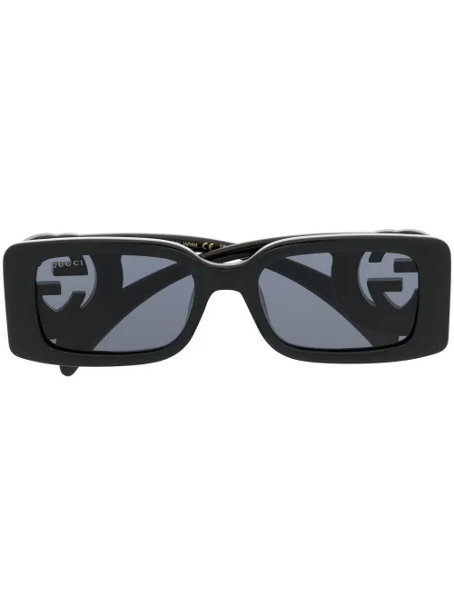 Lunettes de soleil rectangulaires à logo GG - Gucci Eyewear - Modalova