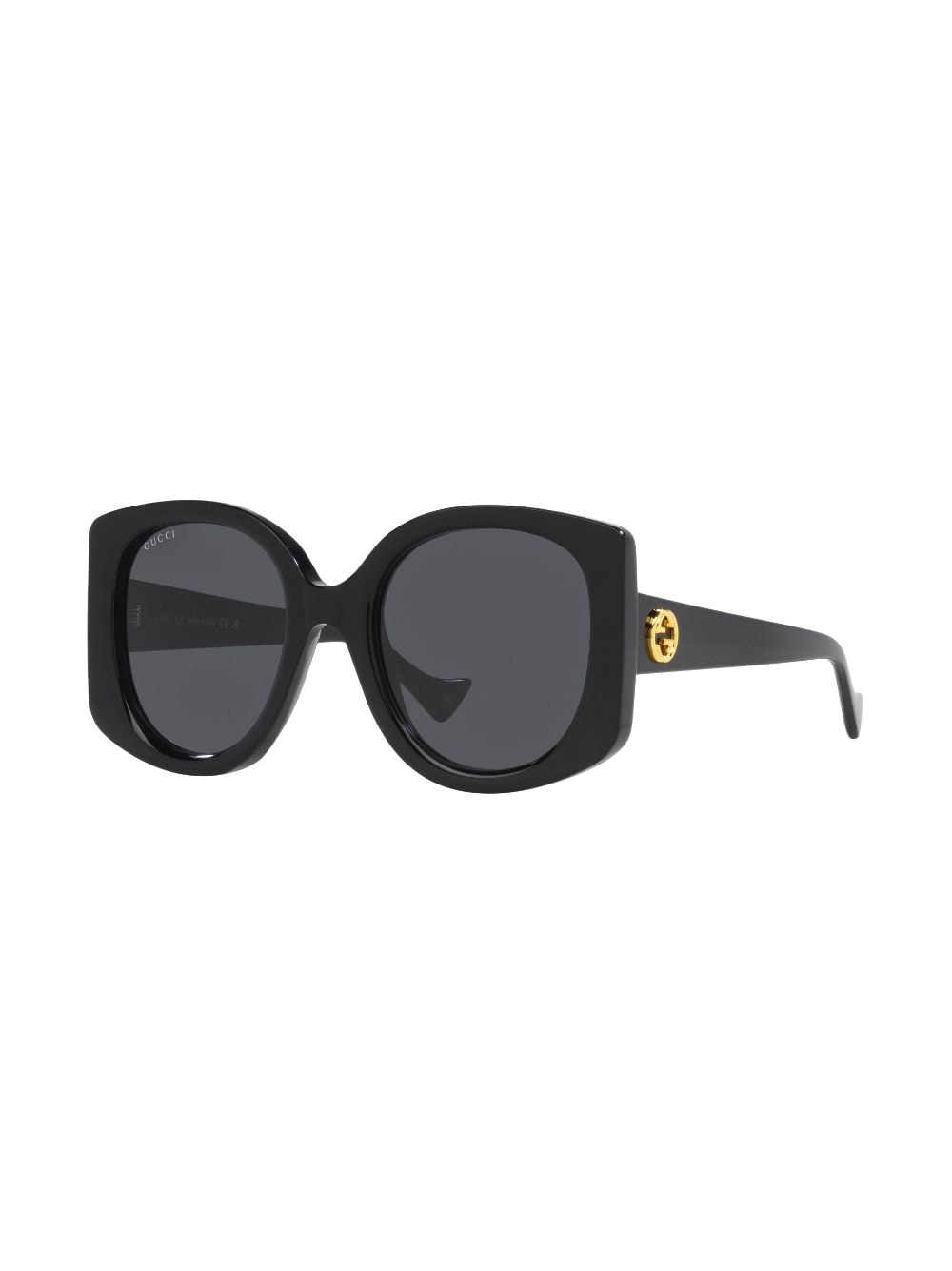 Gucci Eyewear oversized-frame logo-plaque sunglasses - Zwart
